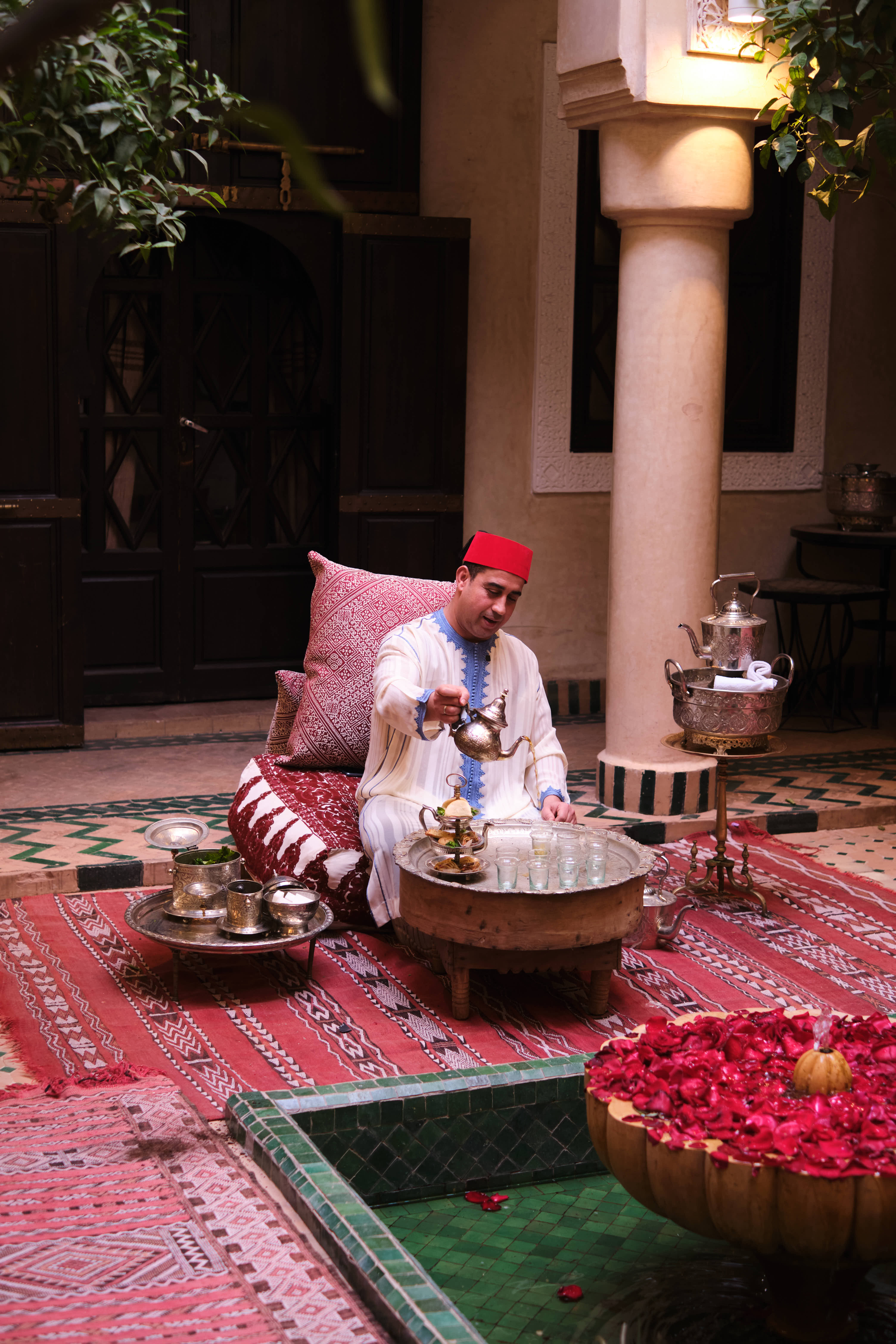 Dining at Marrakech Riads Hotel